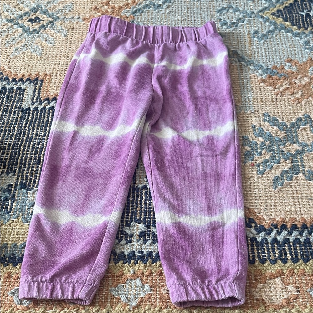art class Purple and White Tie-Dye Kids Casual Bottoms